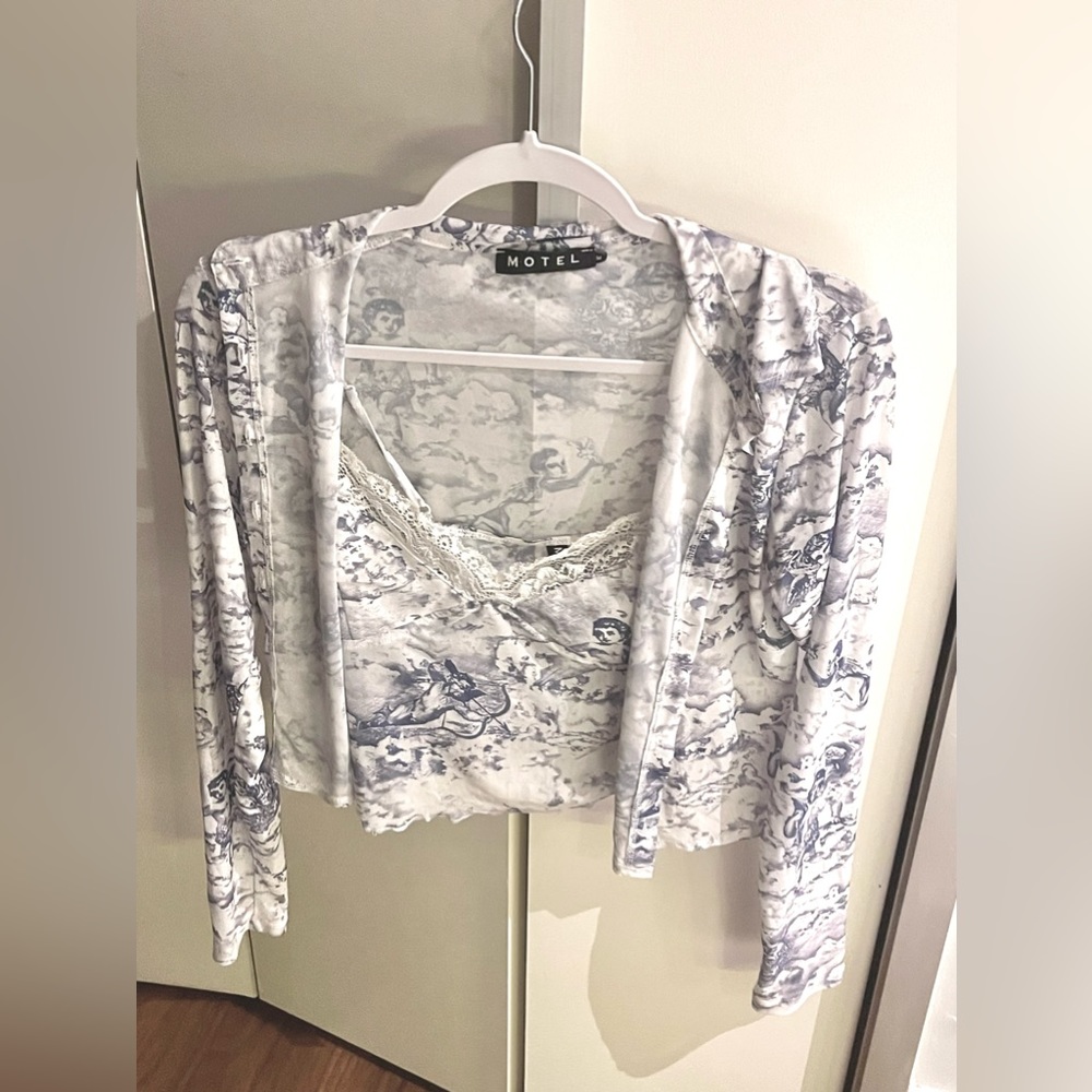 PRINCESS POLLY ♥️ 2 pieces - MOTEL ROCKS ANGEL PRINT JACKET W CAMI